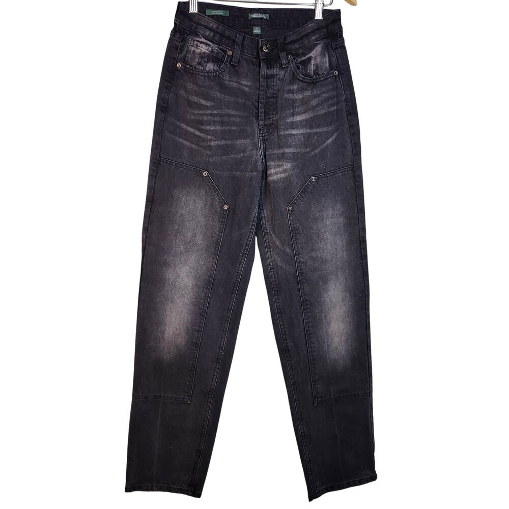 Wild Fable High-Rise Straight Faded Black Denim Jeans Size 4